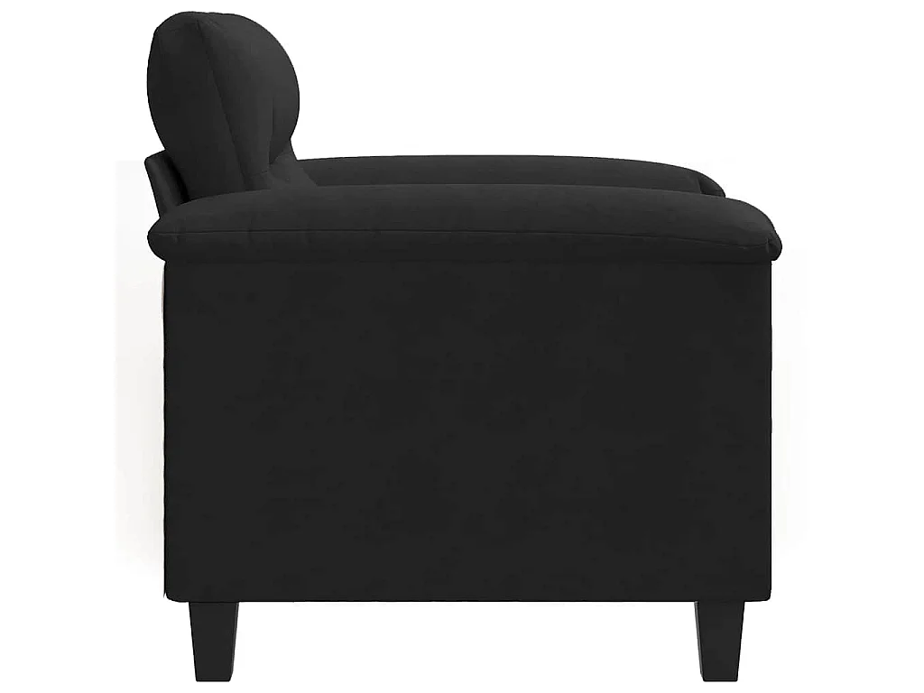 Chaise de canapé noir 60 cm tissu microfibre