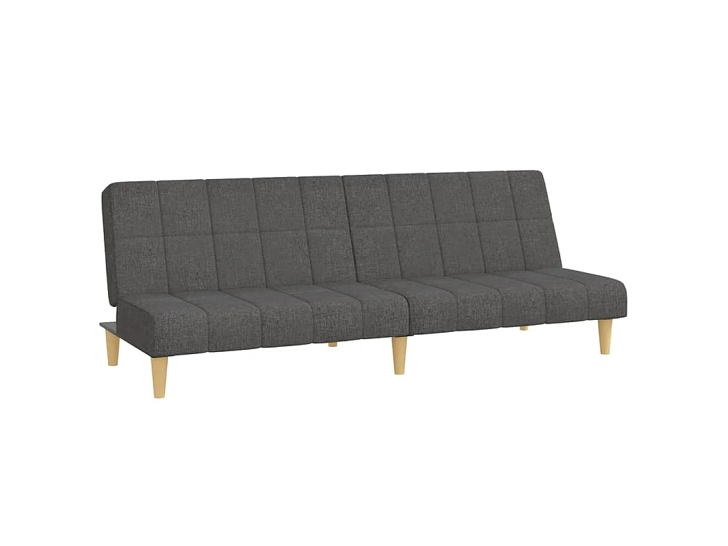 Divano Letto a 2 Posti Grigio Scuro in Tessuto