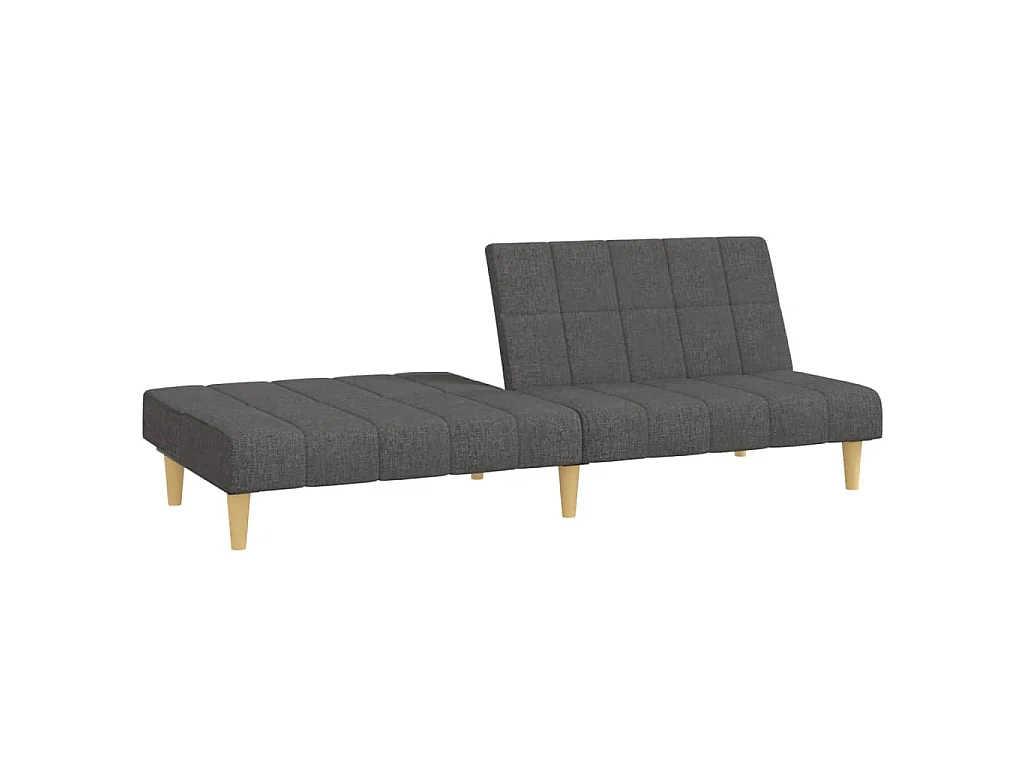 Divano Letto a 2 Posti Grigio Scuro in Tessuto