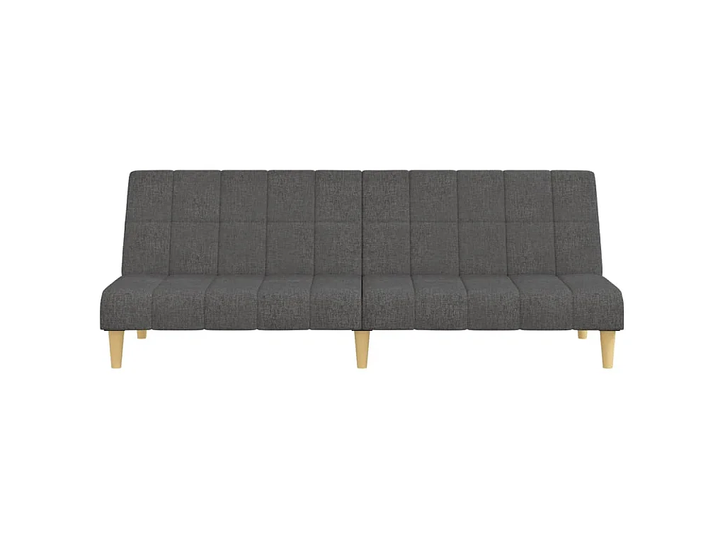 Schlafsofa 2-Sitzer Dunkelgrau Stoff