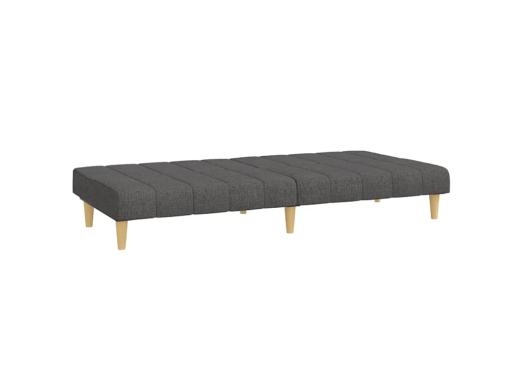Schlafsofa 2-Sitzer Dunkelgrau Stoff