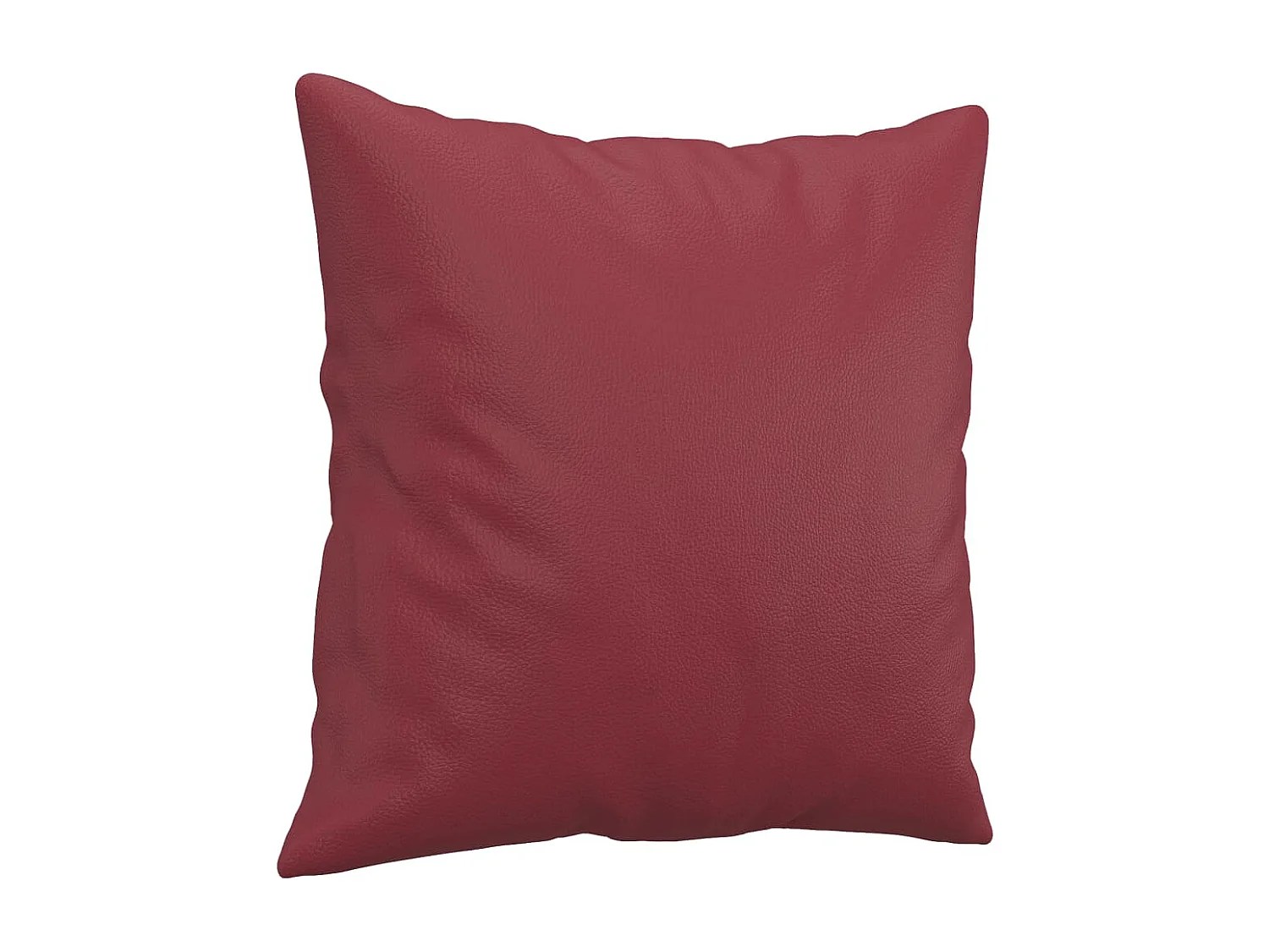 Ensemble de canapés 2 pcs et coussins rouge bordeaux similicuir