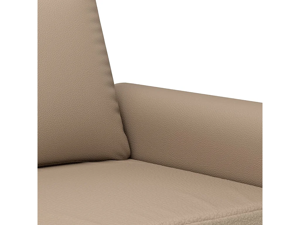 Sillón cuero sintético color capuchino 60 cm