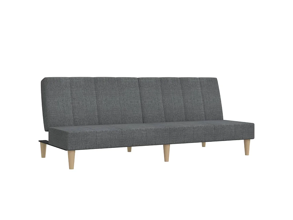 Slaapbank 2-zits stof lichtgrijs