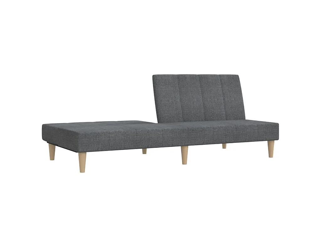 Slaapbank 2-zits stof lichtgrijs