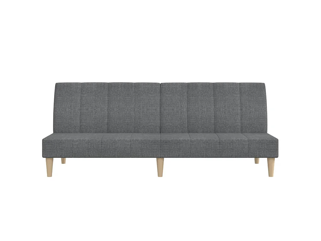 Slaapbank 2-zits stof lichtgrijs