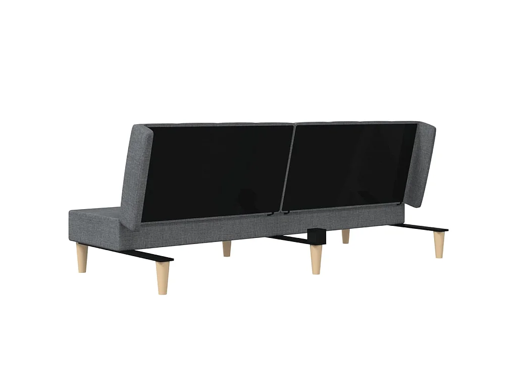 Slaapbank 2-zits stof lichtgrijs