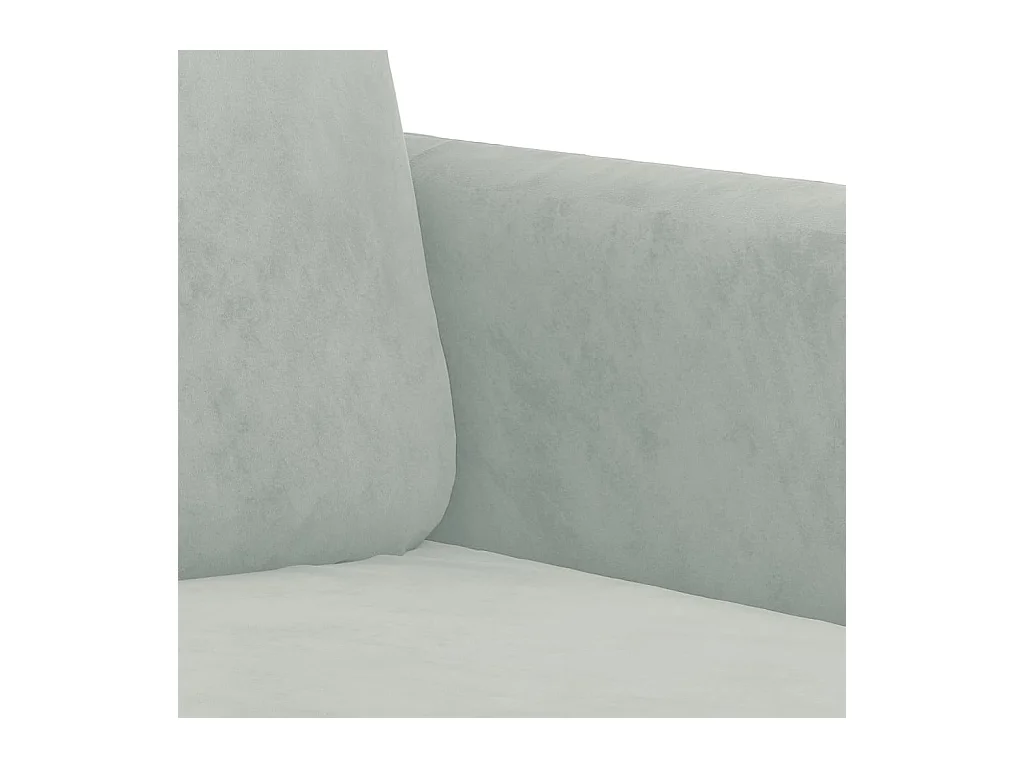 2-Sitzer-Sofa Hellgrau 120 cm Samt