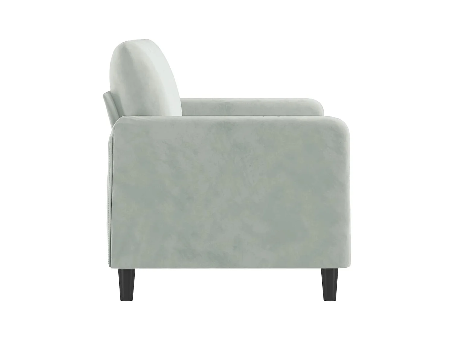 Canapé à 2 places Gris clair 120 cm Velours