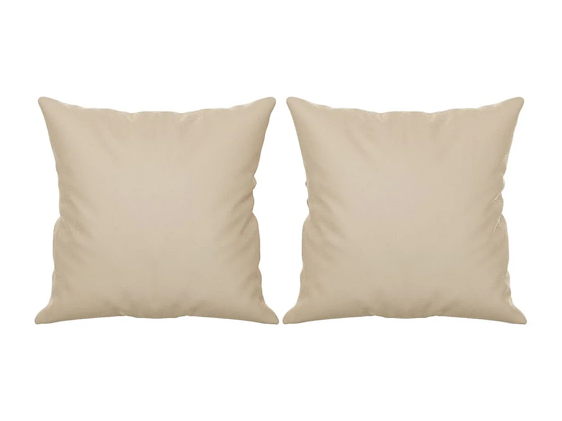 2-Sitzer-Sofa mit Kissen Creme 120 cm Mikrofasergewebe