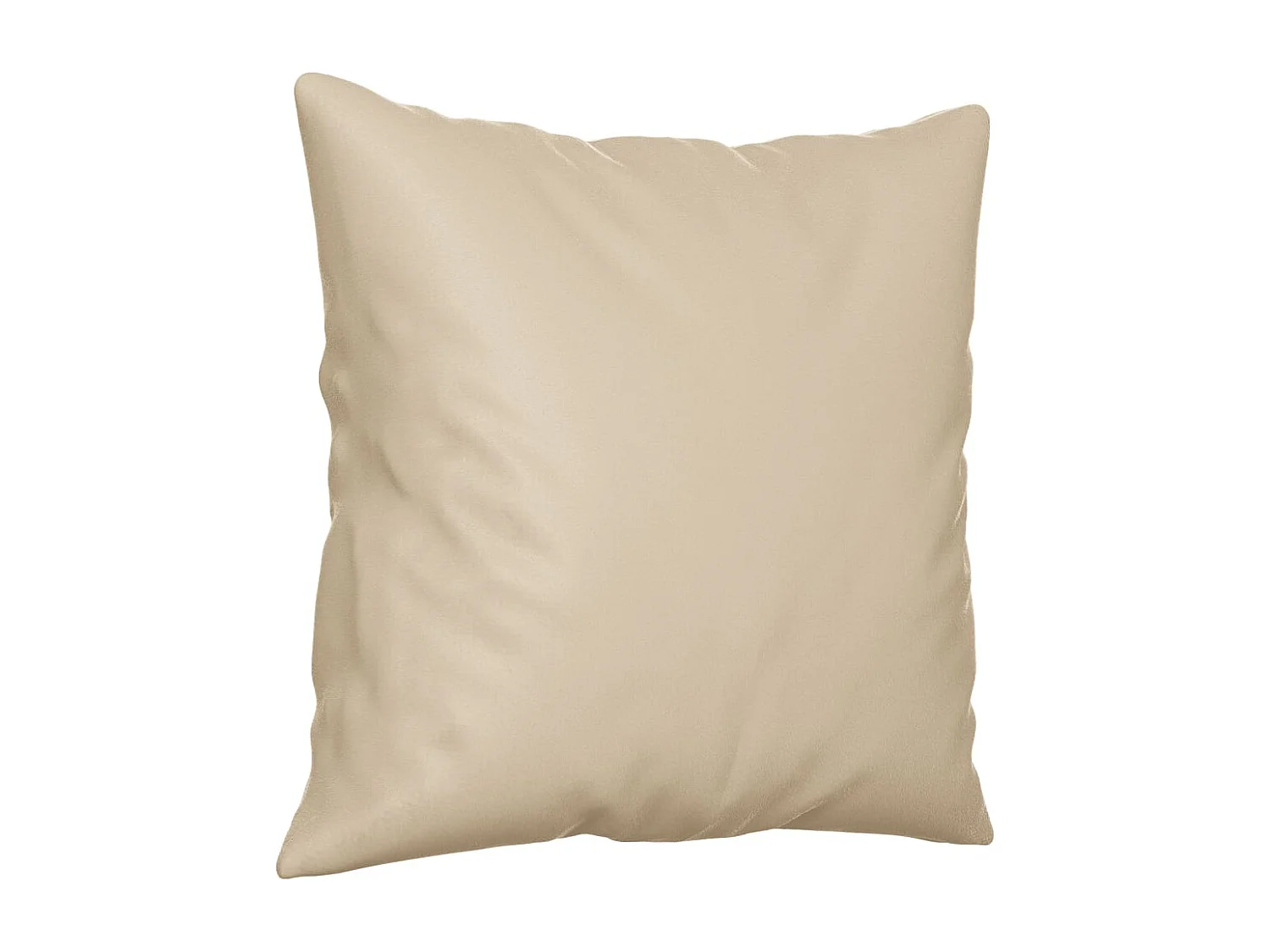 2-Sitzer-Sofa mit Kissen Creme 120 cm Mikrofasergewebe