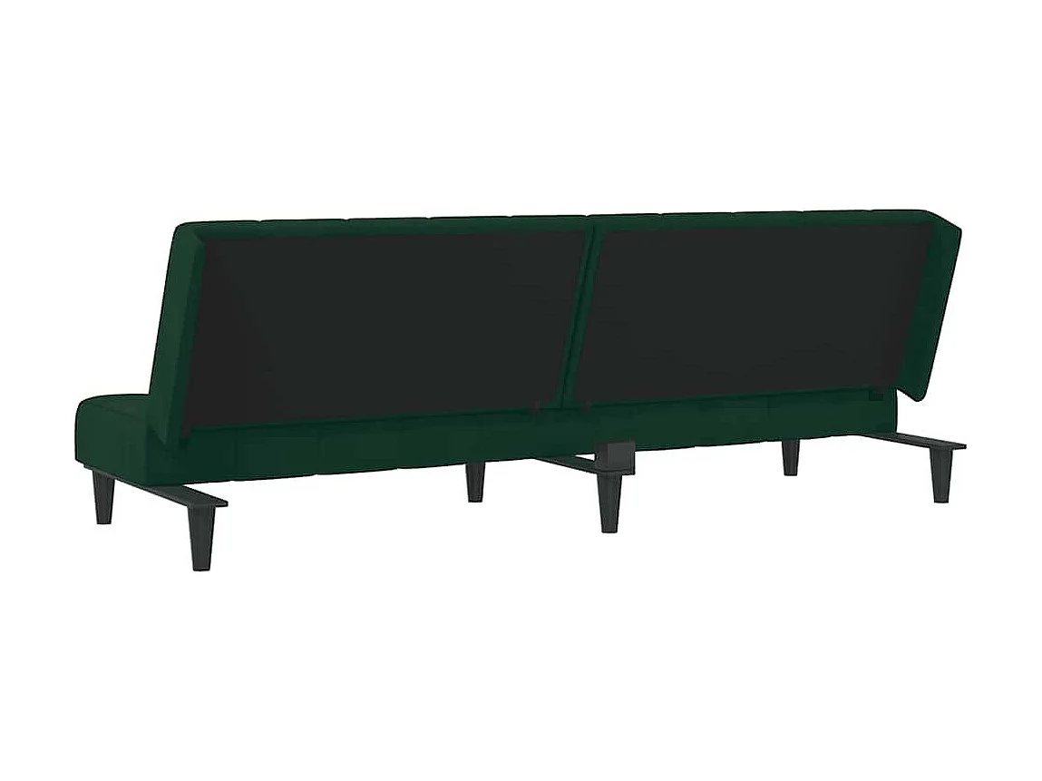 Schlafsofa 2-Sitzer Dunkelgrün Samt