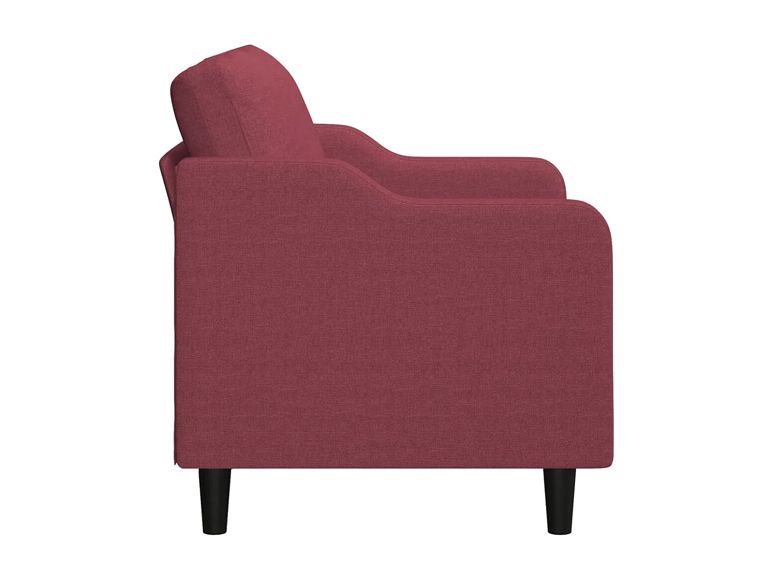 Canapé à 2 places Rouge bordeaux 140 cm Tissu