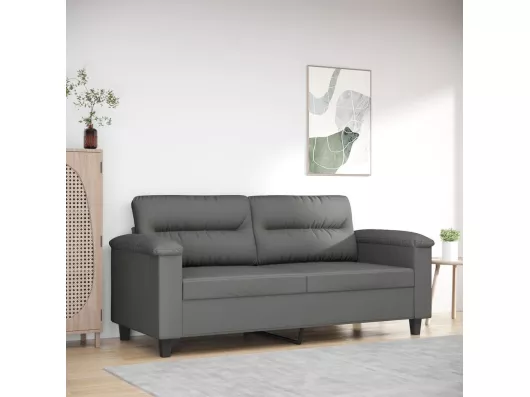 Kauf Unique 2-Sitzer-Sofa Dunkelgrau 140 cm Mikrofasergewebe