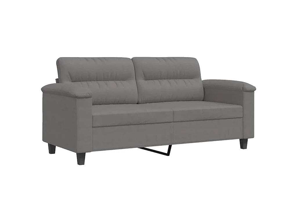 Tweezitsbank 140 cm microvezelstof donkergrijs