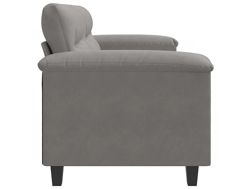 Tweezitsbank 140 cm microvezelstof donkergrijs