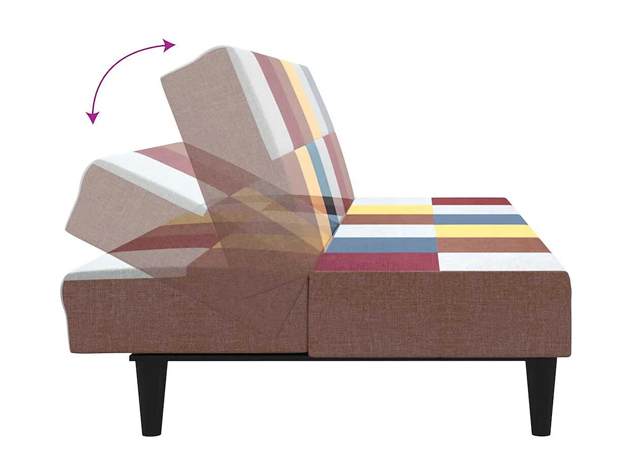 Canapé-lit à 2 places tissu