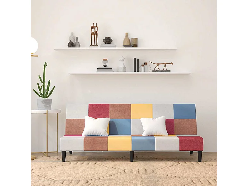 Canapé-lit à 2 places tissu