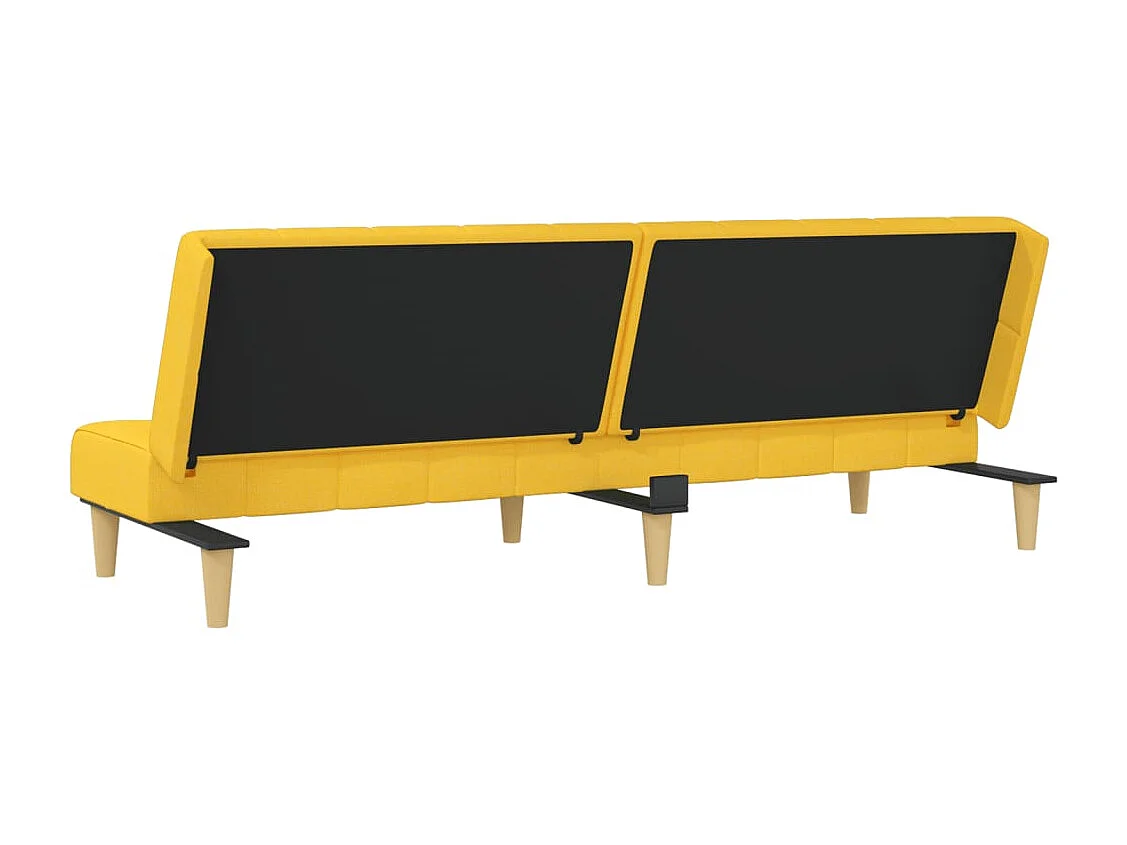 Schlafsofa 2-Sitzer Gelb Stoff