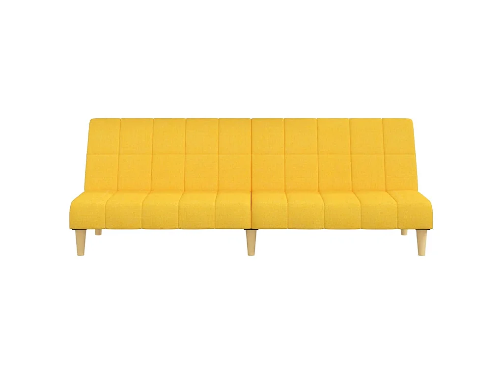 Schlafsofa 2-Sitzer Gelb Stoff