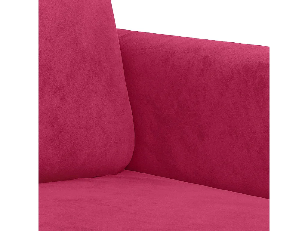 Sillón de terciopelo rojo tinto 60 cm