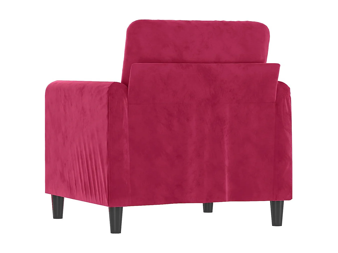 Fauteuil Rouge bordeaux 60 cm Velours