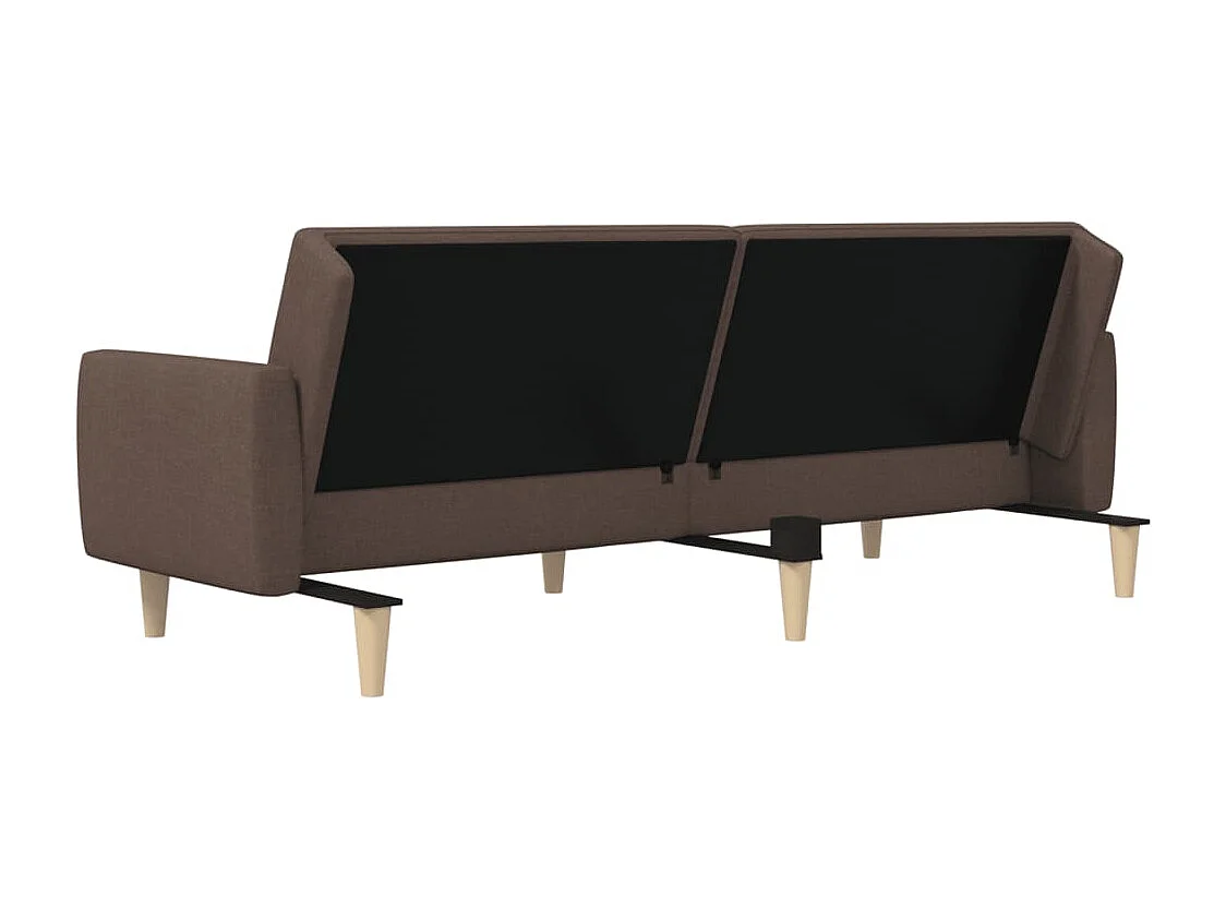 Schlafsofa 2-Sitzer Taupe Stoff