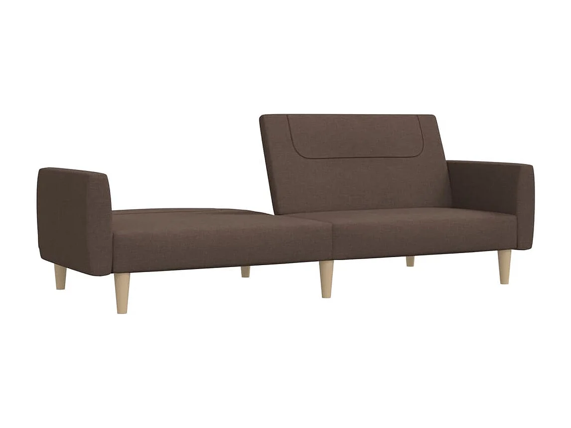 Schlafsofa 2-Sitzer Taupe Stoff