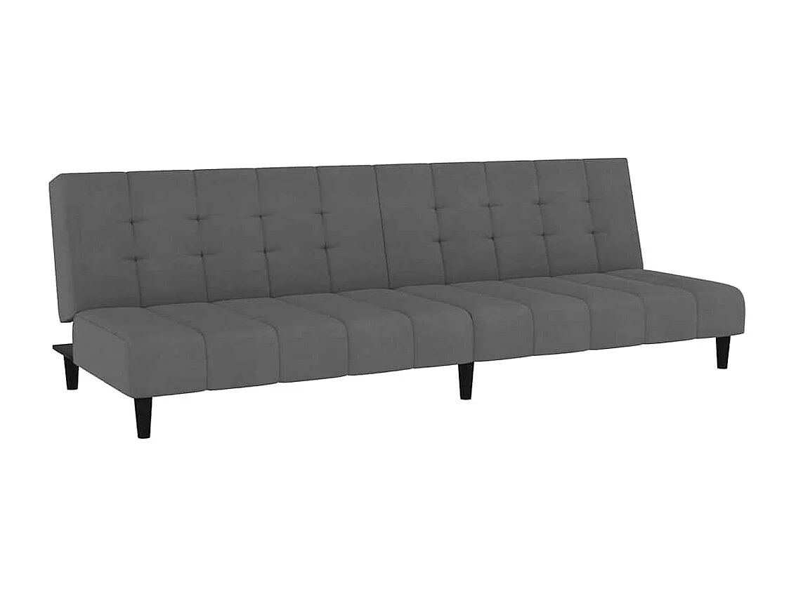 Sofá cama de 2 plazas terciopelo gris oscuro