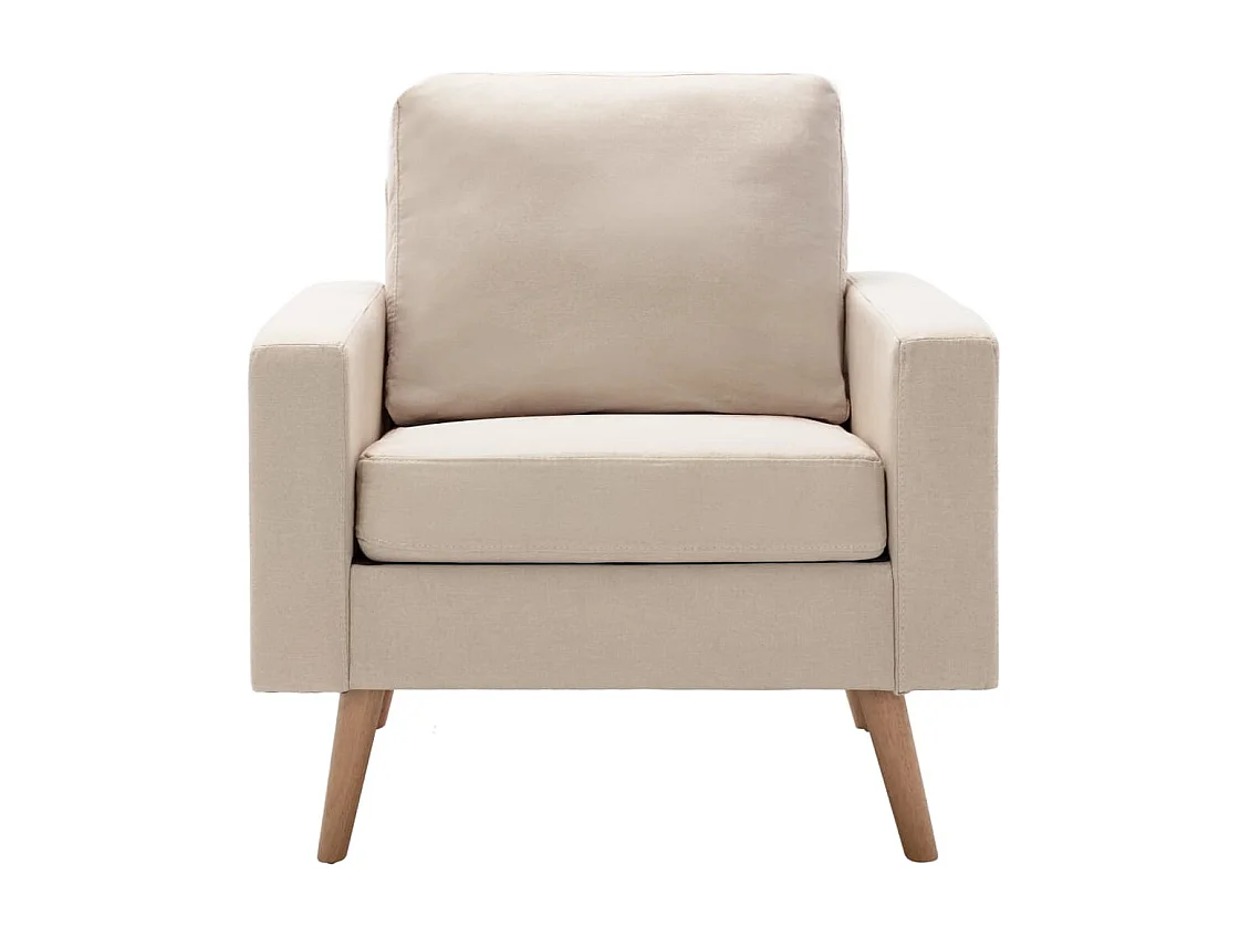 Ensemble de canapés 2 pcs Tissu Crème