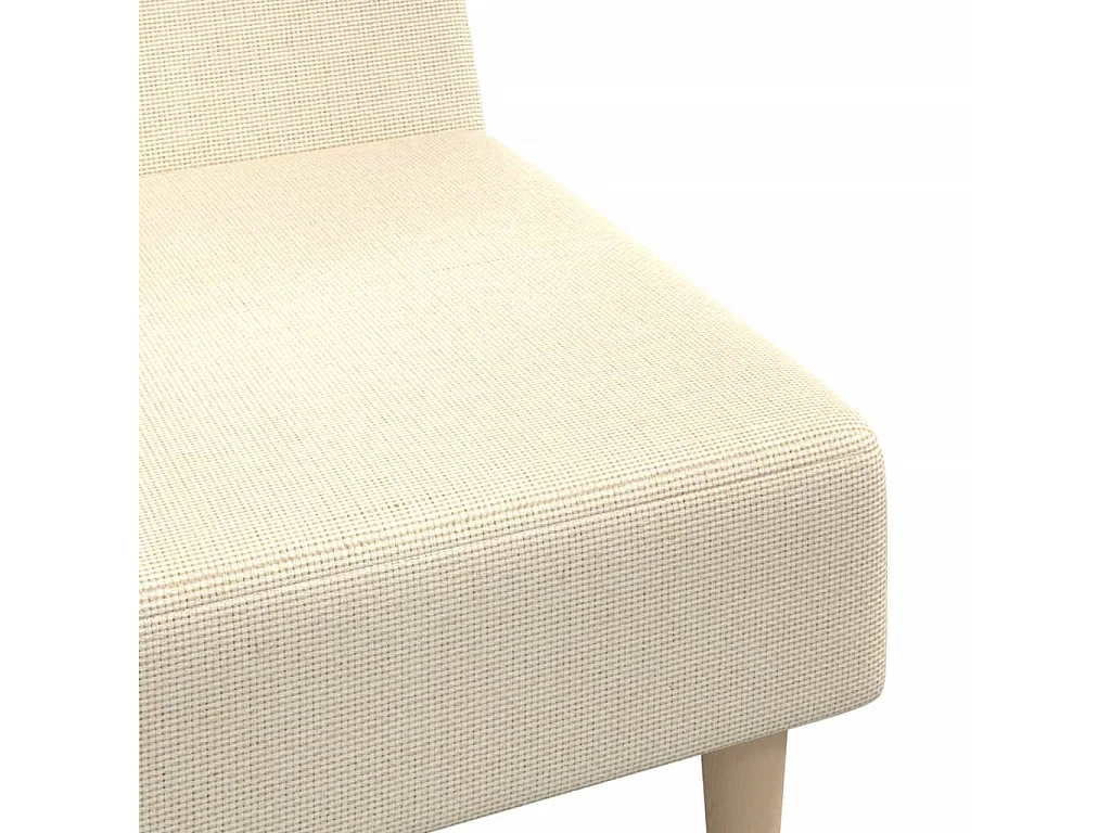 Schlafsofa 2-Sitzer Creme Stoff