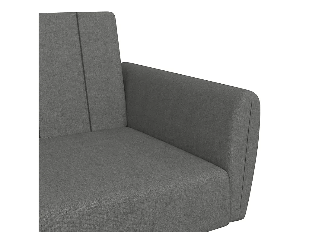 Schlafsofa 2-Sitzer Hellgrau Stoff