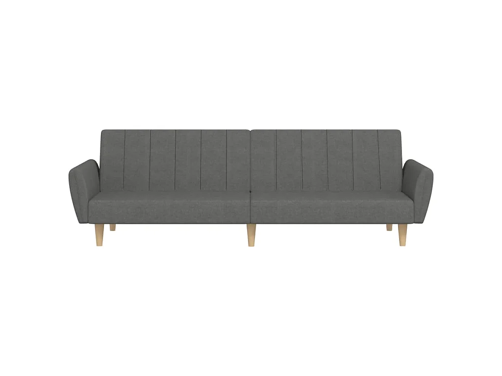 Canapé convertible clic-clac 2 places en tissu gris clair
