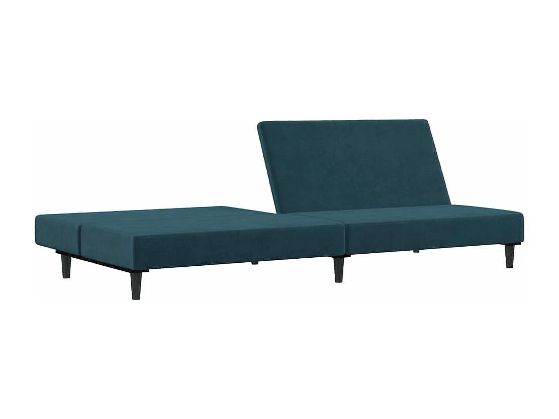 Sofá cama de 2 plazas terciopelo azul