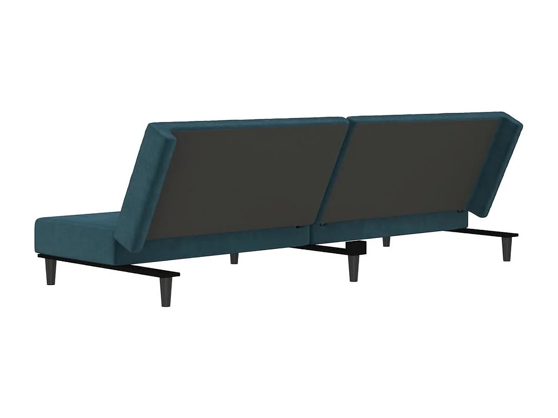 Sofá cama de 2 plazas terciopelo azul