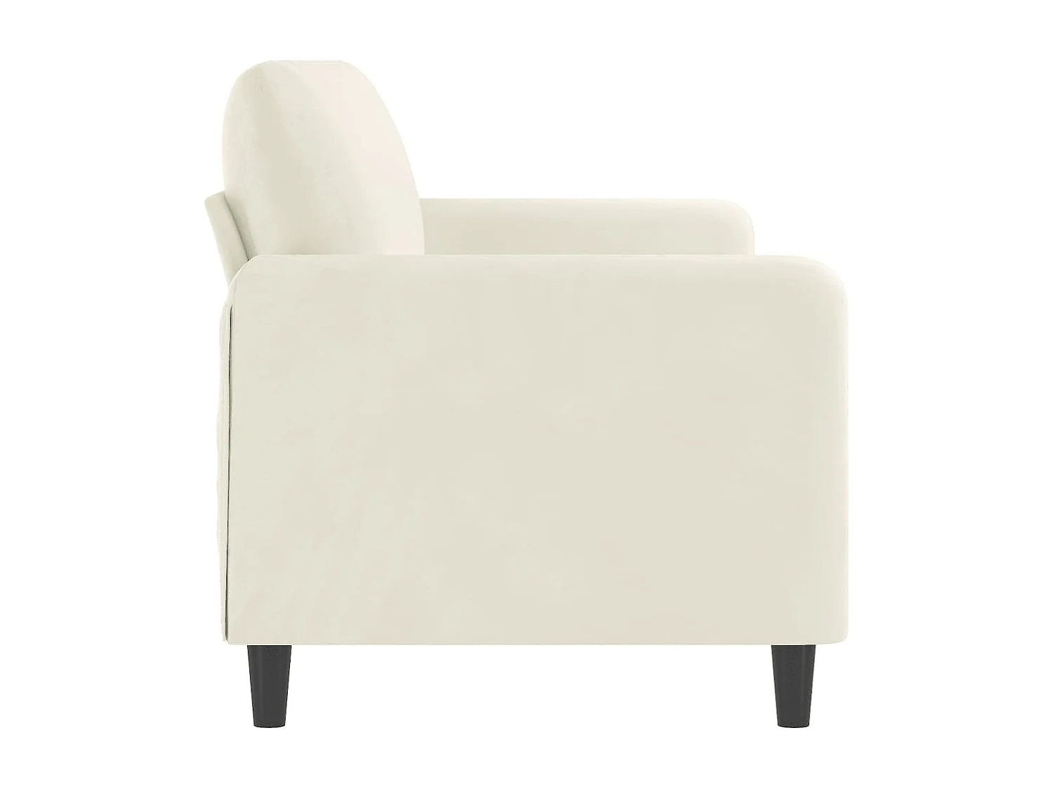 Sofá de 3 plazas terciopelo color crema 180 cm