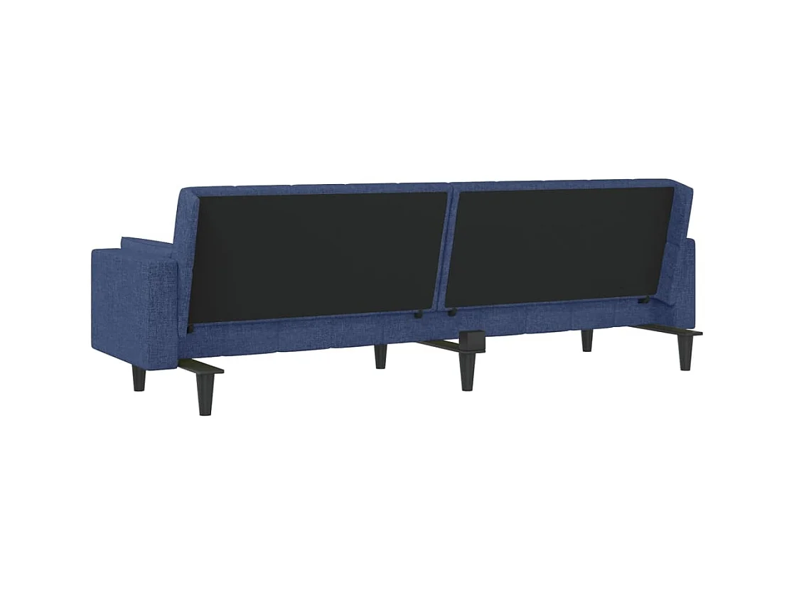 Slaapbank 2-zits met 2 kussens stof blauw