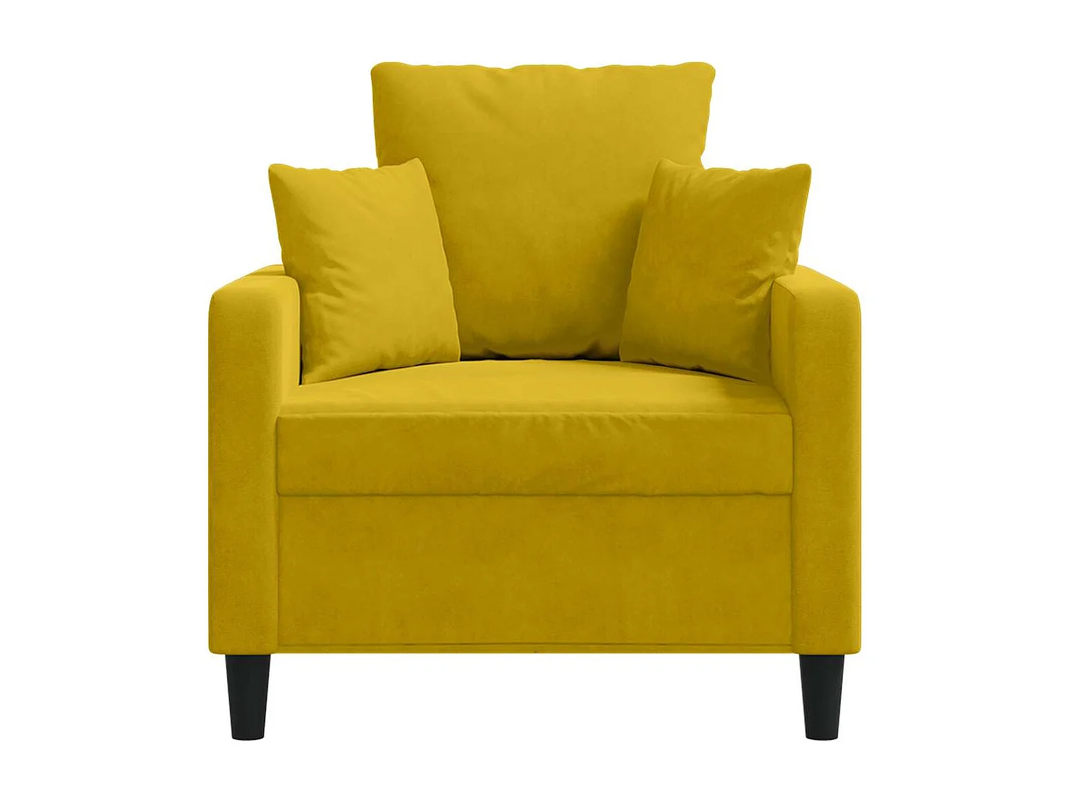 Fauteuil Jaune 60 cm Velours