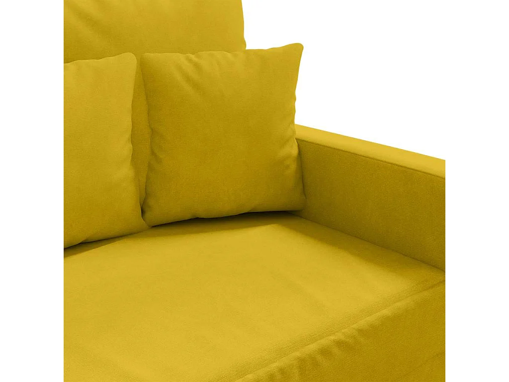 Fauteuil Jaune 60 cm Velours