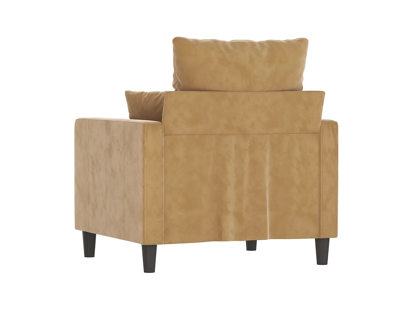 Fauteuil 60 cm fluweel bruin