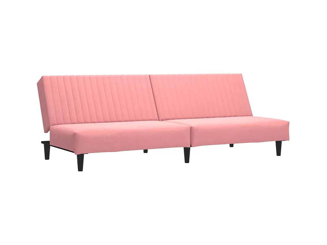Schlafsofa 2-Sitzer Rosa Samt