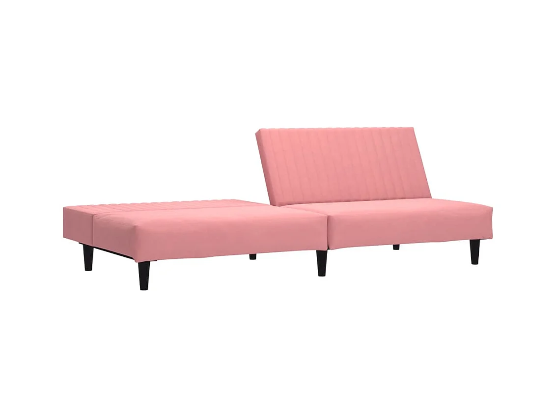 Schlafsofa 2-Sitzer Rosa Samt