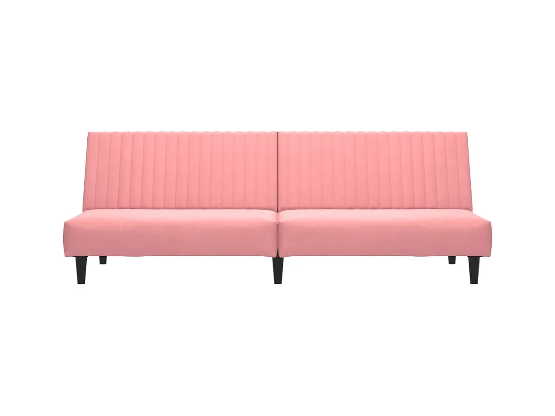 Schlafsofa 2-Sitzer Rosa Samt