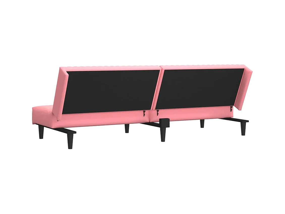 Schlafsofa 2-Sitzer Rosa Samt