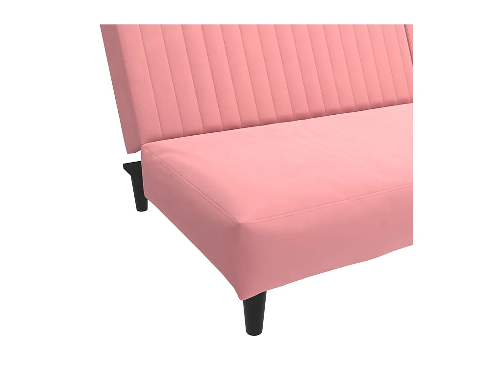 Schlafsofa 2-Sitzer Rosa Samt