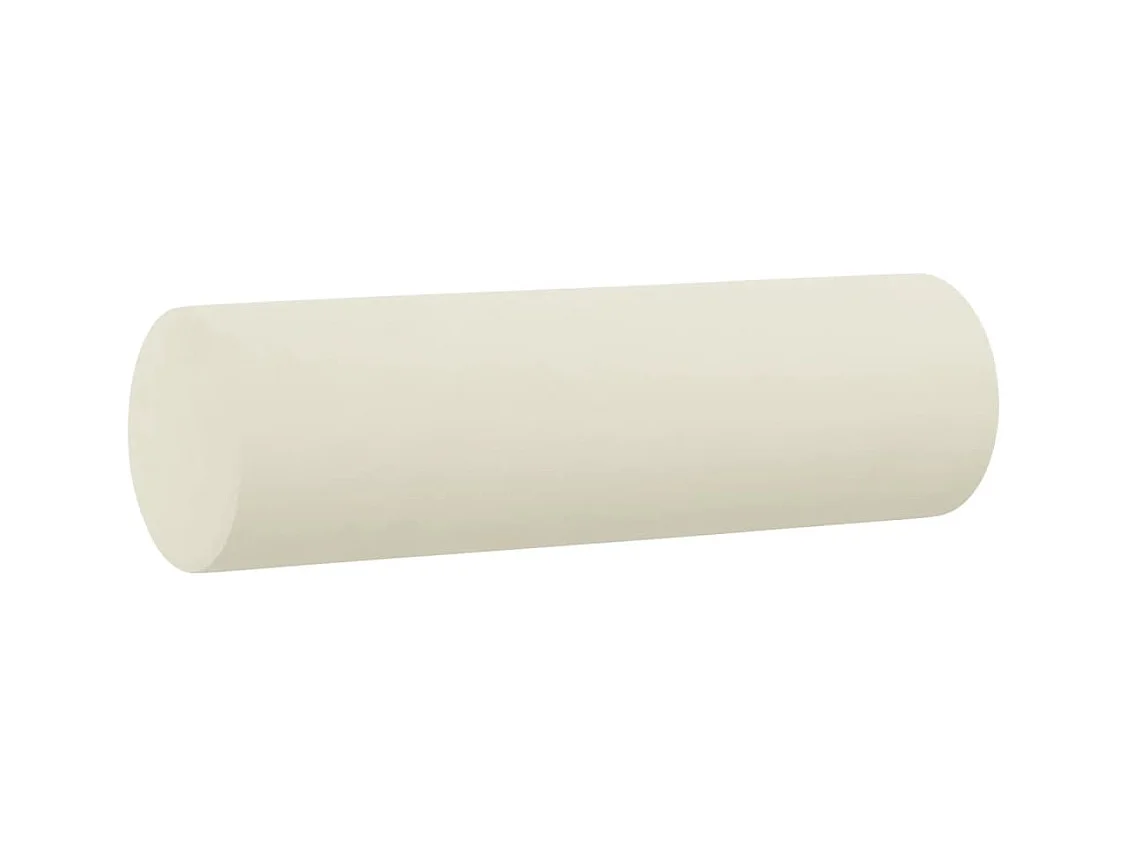 Canapé 3 places avec oreillers décoratifs crème 180 cm velours