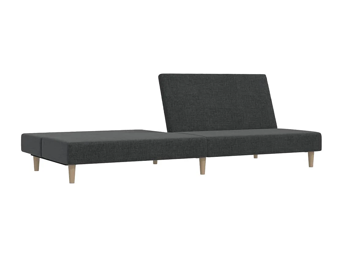 Schlafsofa 2-Sitzer Dunkelgrau Stoff