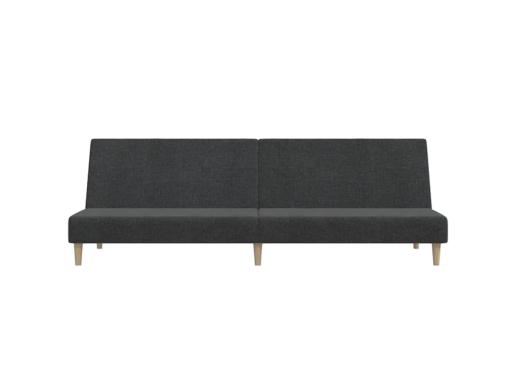 Canapé convertible clic-clac 2 places en tissu gris foncé