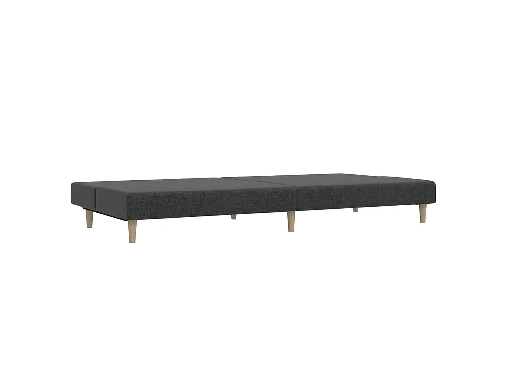 Canapé convertible clic-clac 2 places en tissu gris foncé