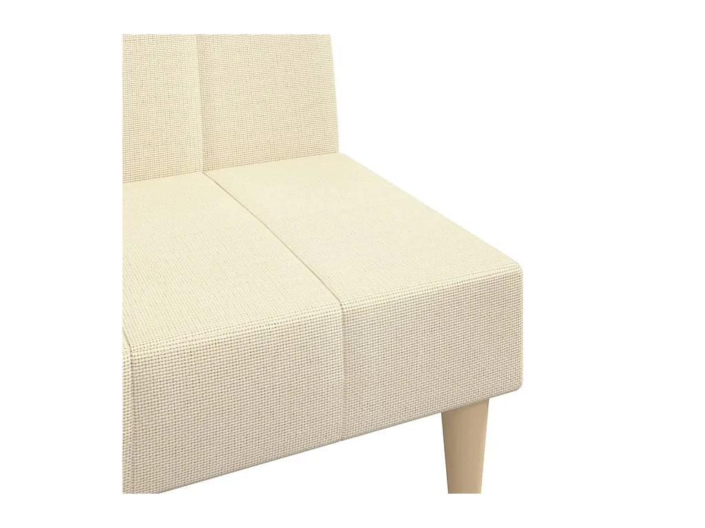 Canapé-lit à 2 places crème tissu